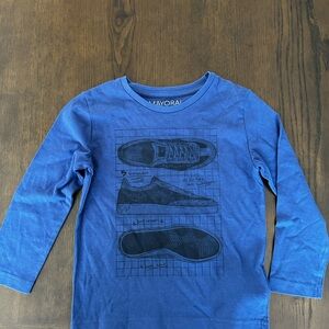 Mayoral Long Sleeve Blue Tee Graphic Design